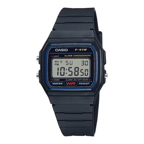 Casio F-91W-1 Classic Black Blue