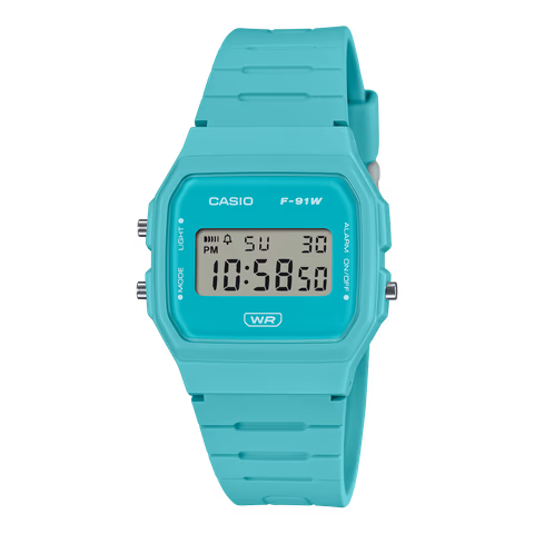 Casio F-91WB-2A2 POP Blue Light Blue