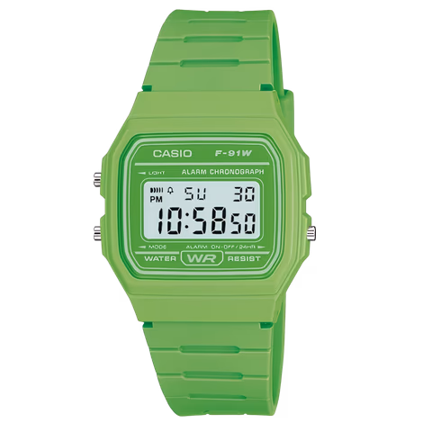 Casio F-91WC-3A Lime Green