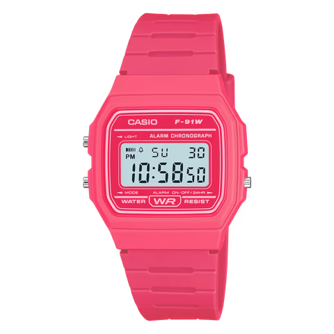 Casio F-91WC-4A Vibrant Pink